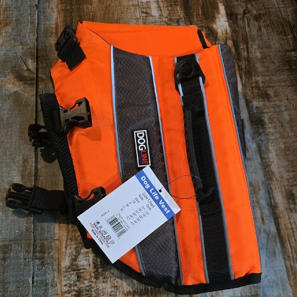 Dogline Orange Dog Life Vest SMALL
